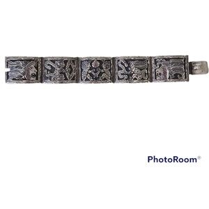 Silver bracelet Made in Mexico, great vintage condition